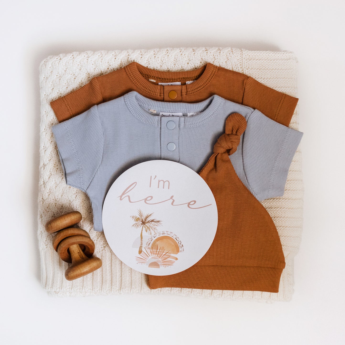 Chestnut Ribbed Knotted Beanie