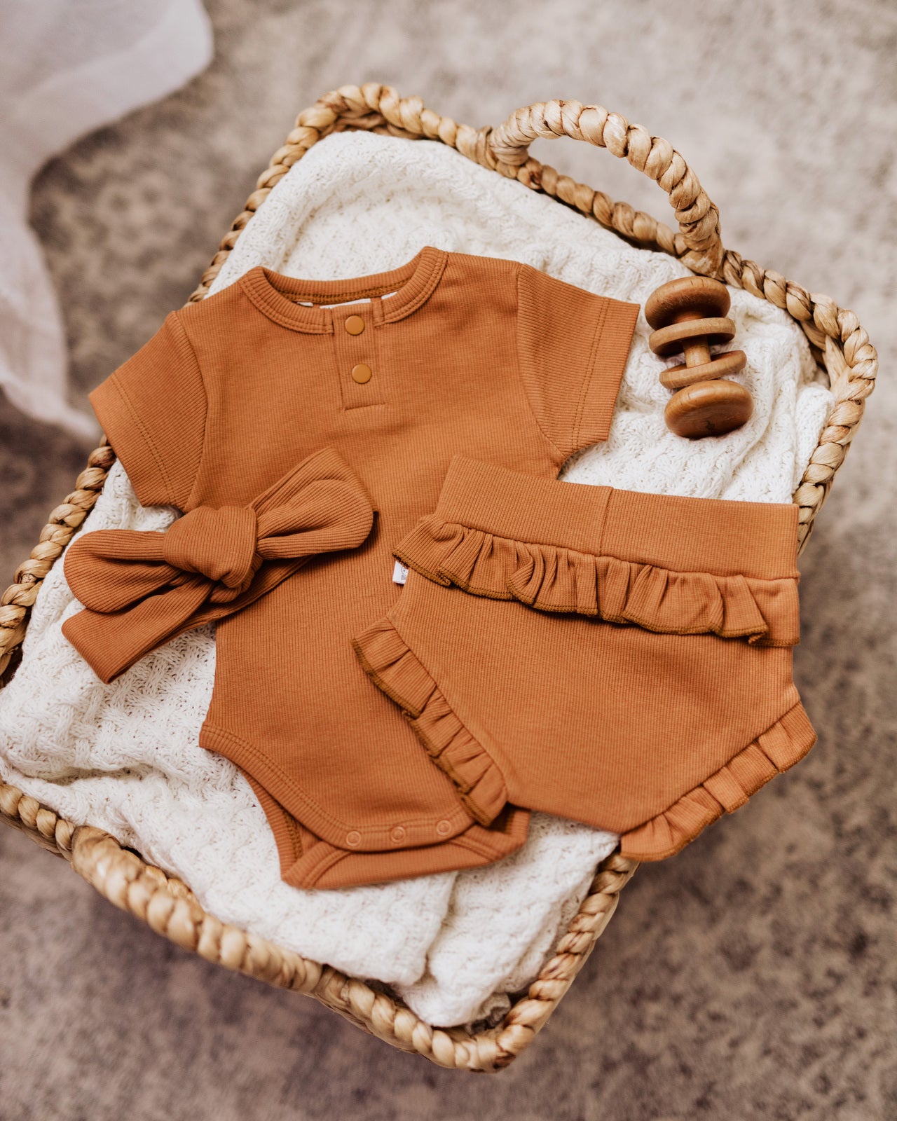 Chestnut Short Sleeve Bodysuit