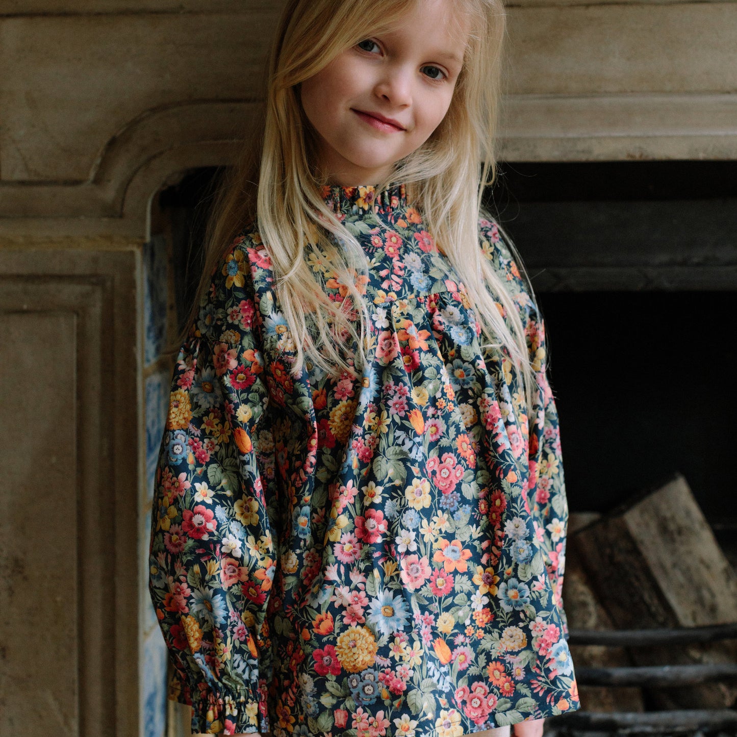 Kiss Chase Blouse - Heirloom Liberty Print Cotton
