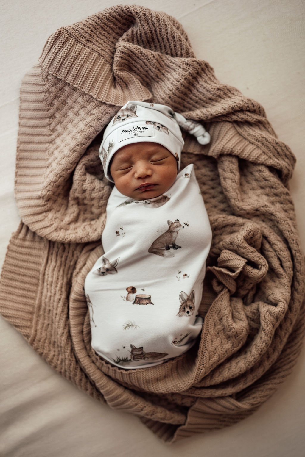 Hazelnut diamond knit baby blanket from Snuggle Hunny Kids is now available on Sugarbird Kids