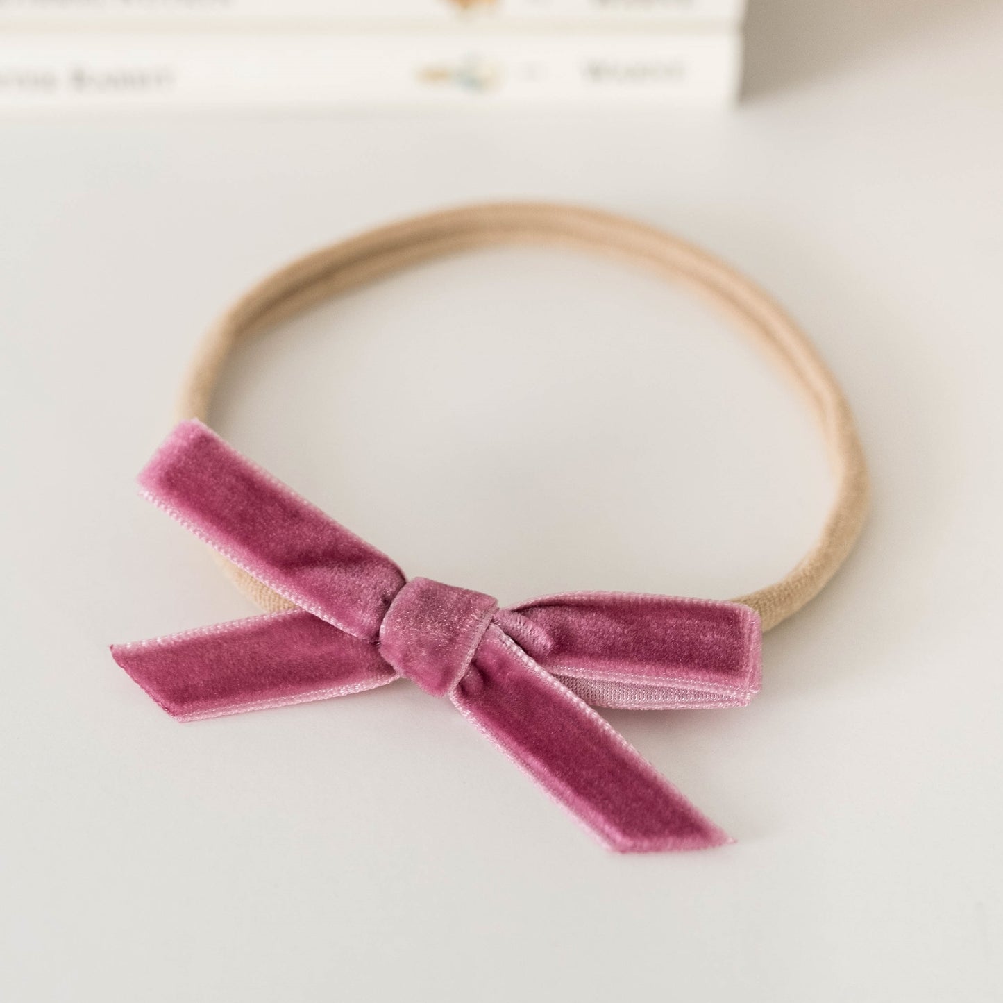 Mauve Velvet Bow