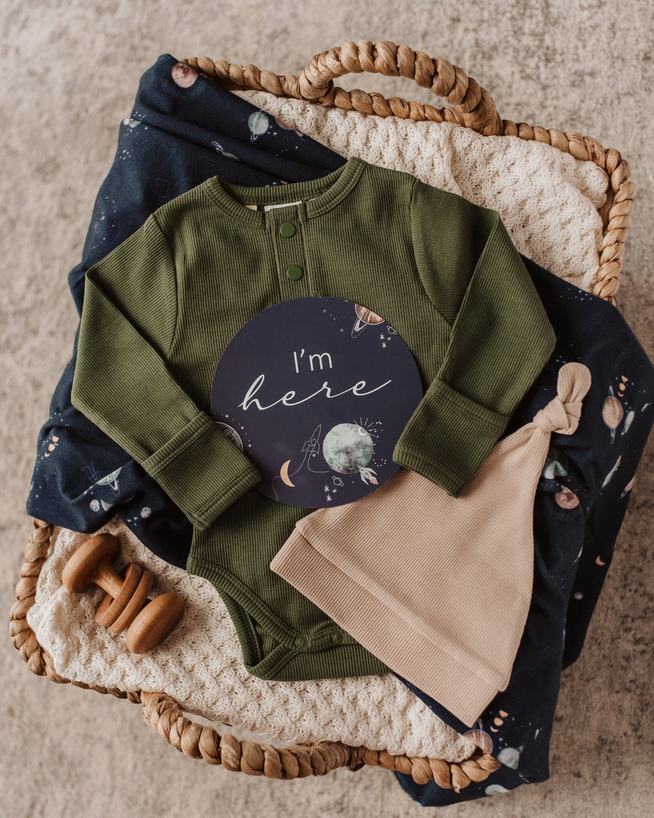 Milky Way & Soft Moss Reversible Milestone Cards