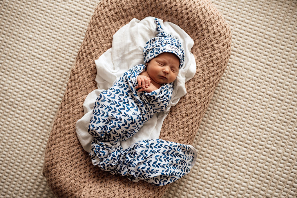 Nightshade Baby Jersey Wrap & Beanie Set