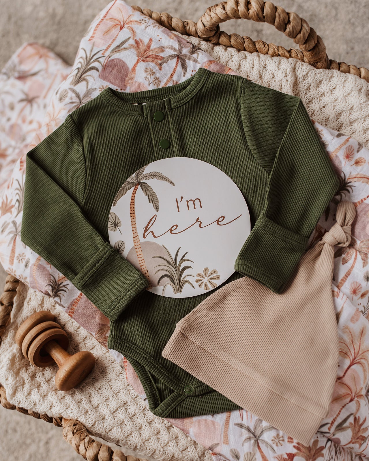 Palm Spring & Hazelnut Reversible Milestone Cards