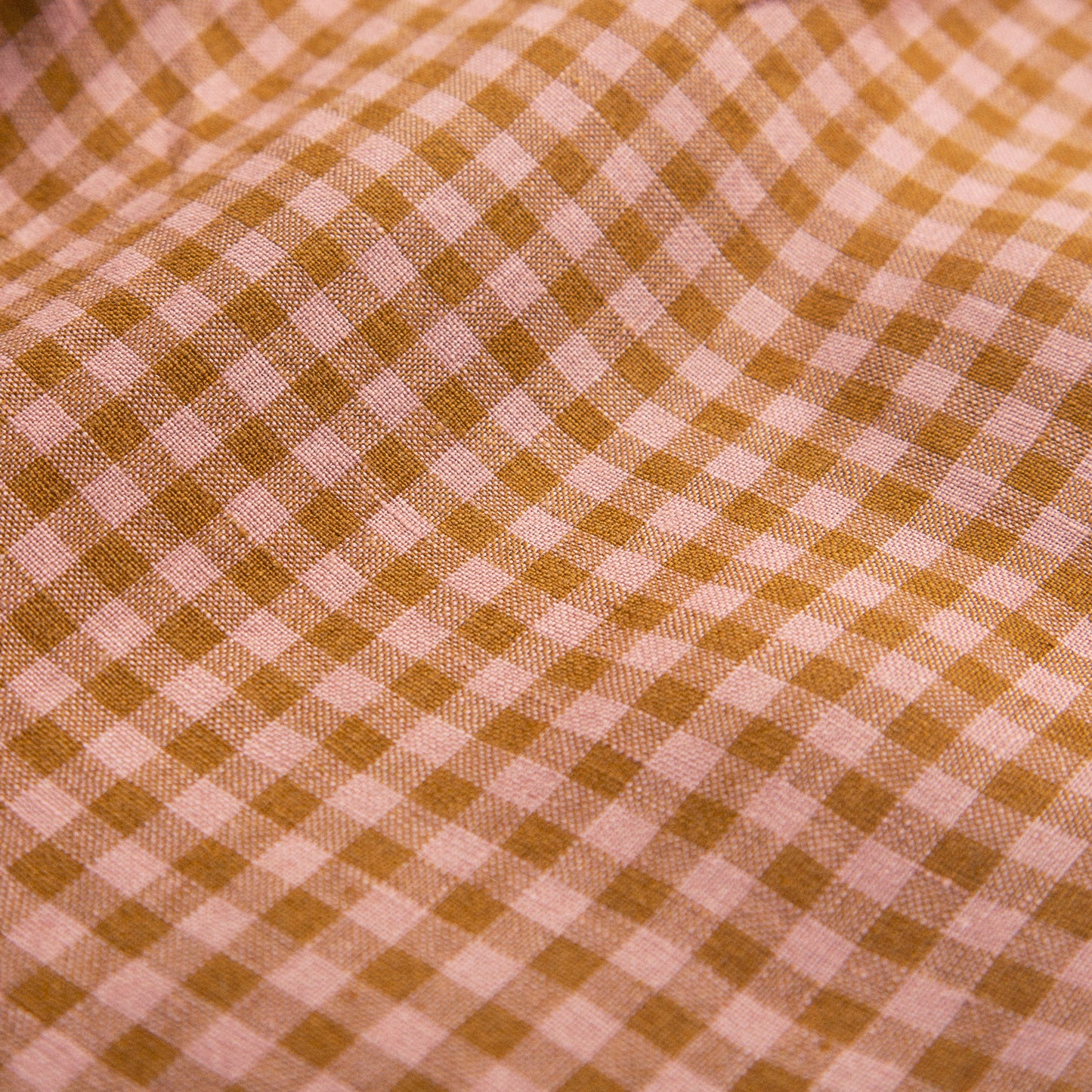 Marlow Pinafore - Rose & Caramel Check Linen