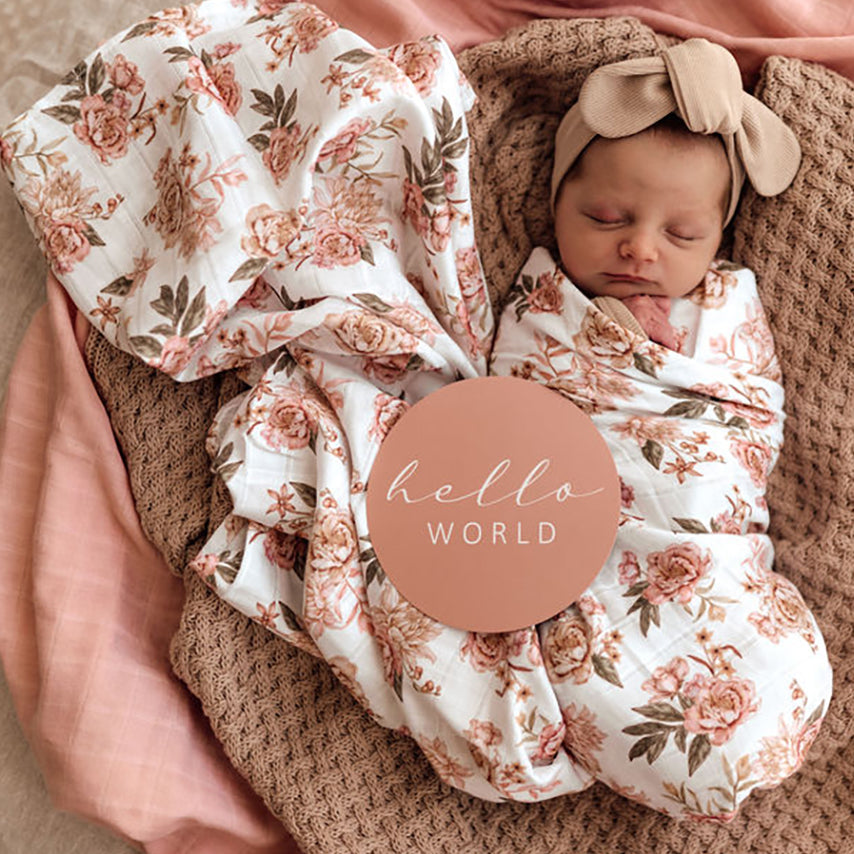 Rosette Organic Muslin Wrap