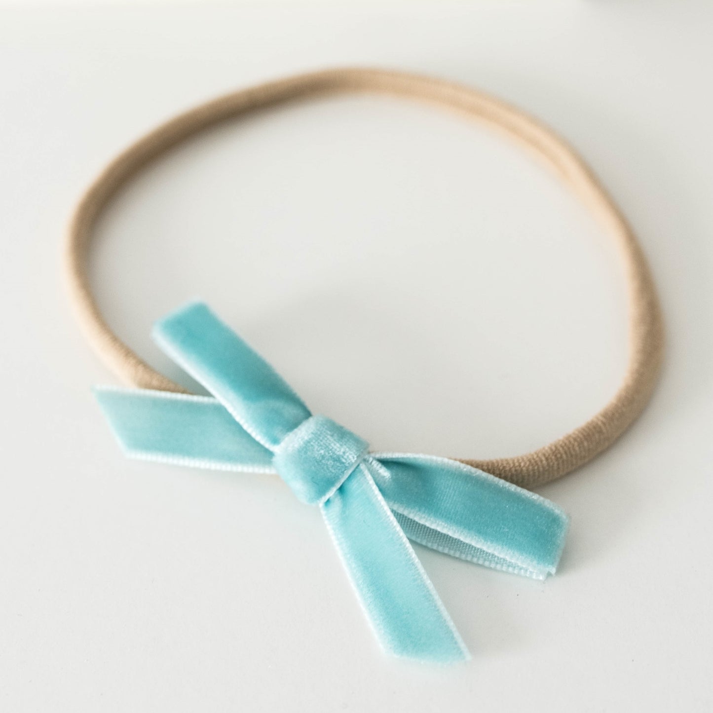 Turquoise Velvet Bow