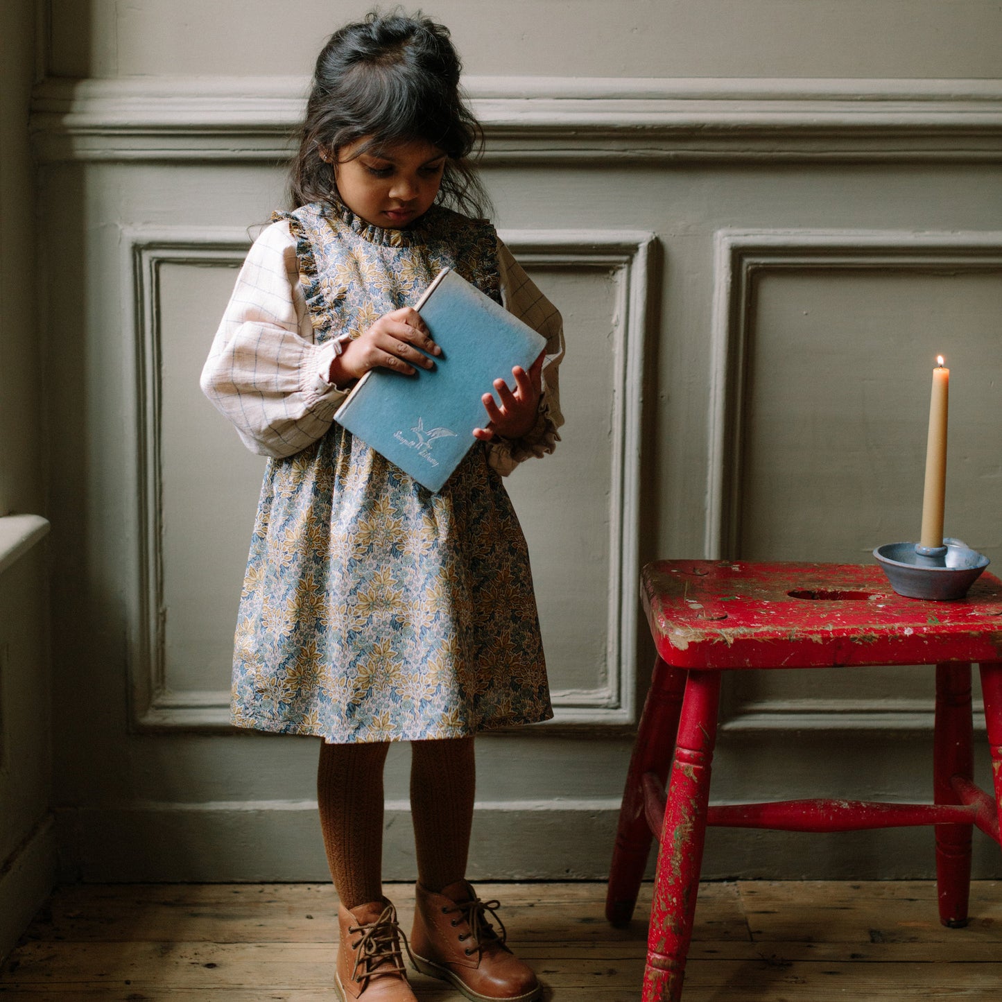 Marlow Pinafore - Aubrey Forest Liberty Print Cotton