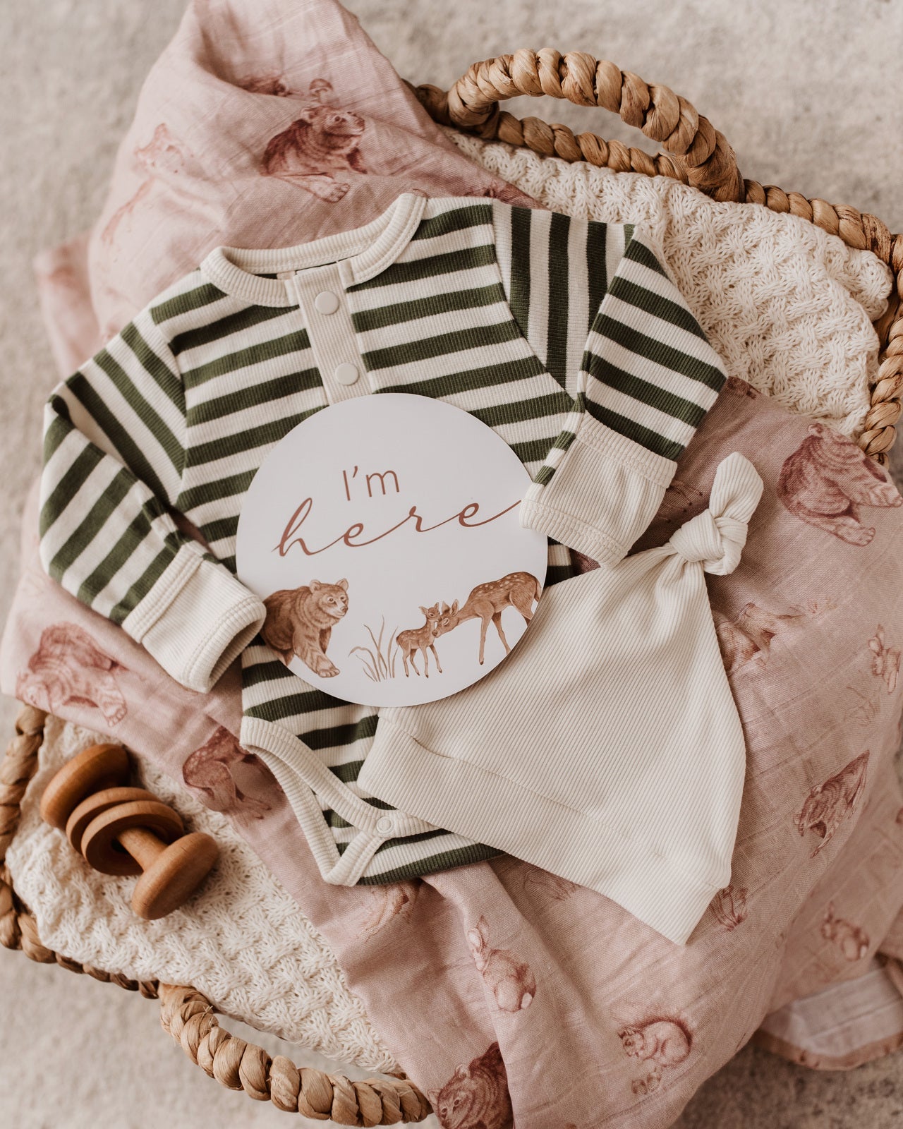 Woodland & Cocoa Reversible Milestone Cards