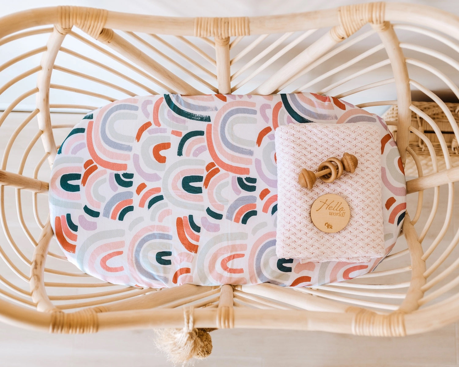 Blush pink diamond knit baby blanket from Snuggle Hunny Kids is now available on Sugarbird Kids.