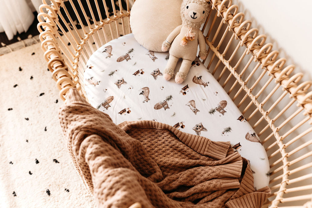 Hazelnut diamond knit baby blanket from Snuggle Hunny Kids is now available on Sugarbird Kids