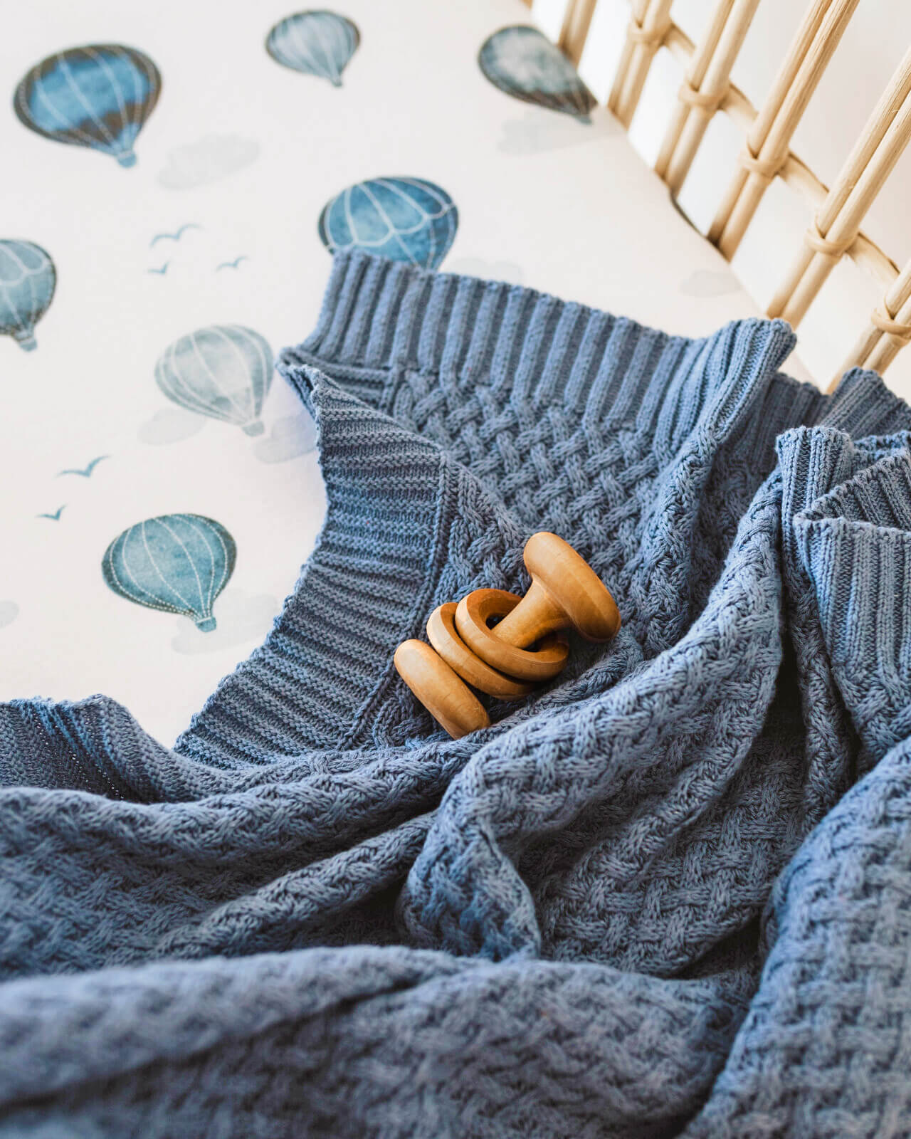 River diamond knitted baby blanket from Snuggle Hunny Kids is now available on Sugarbird Kids.