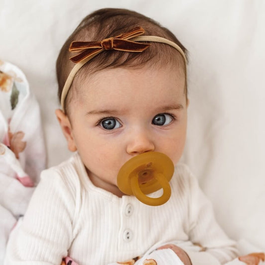 Toffee Velvet Bow