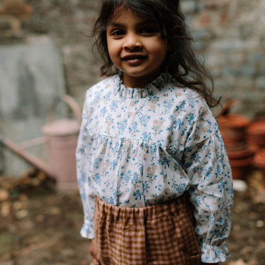 Kiss Chase Blouse - Edith Rose Liberty Print Cotton