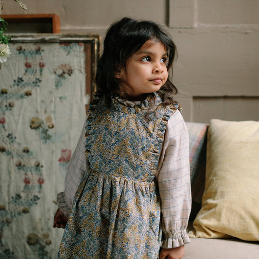 Marlow Pinafore - Aubrey Forest Liberty Print Cotton